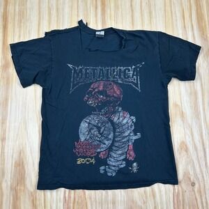 Vintage Metallica Madly In Anger With The World Tour T Shirt Pushesd 2004 THRASH